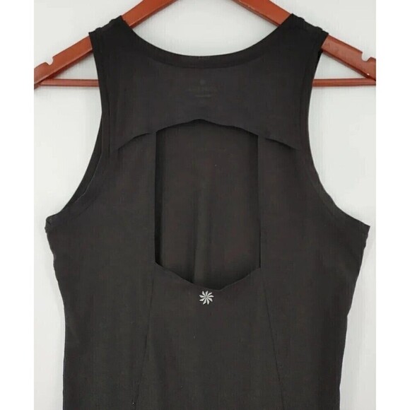 Athleta Tank Top Womens XS Black Back-Cutout Light Basic Soft Shirt Athleisure - Picture 4 of 9